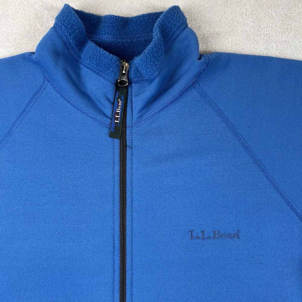 LL Bean Womens Small Blue Quarter Zip Fleece Pullover Sweater Mock Neck Outdoor